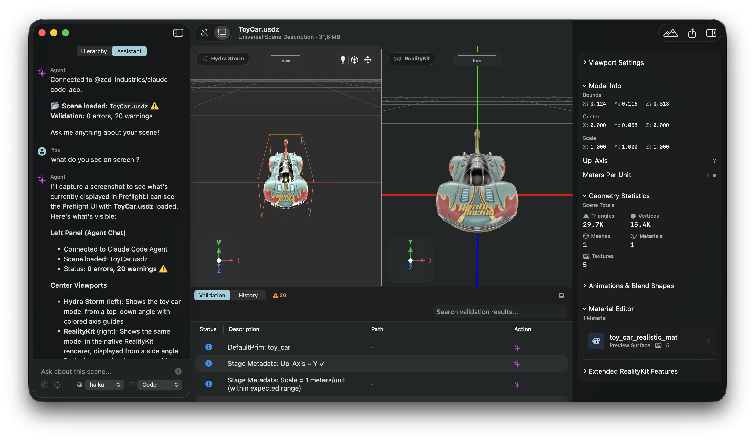 Scene graph hierarchy explorer